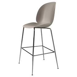 GUBI stool BEETLE BAR CHAIR with black chrome base