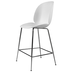 GUBI stool BEETLE COUNTER CHAIR with black chrome base
