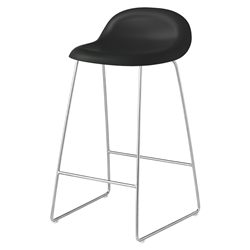 GUBI 3D COUNTER STOOL with chrome sledge base