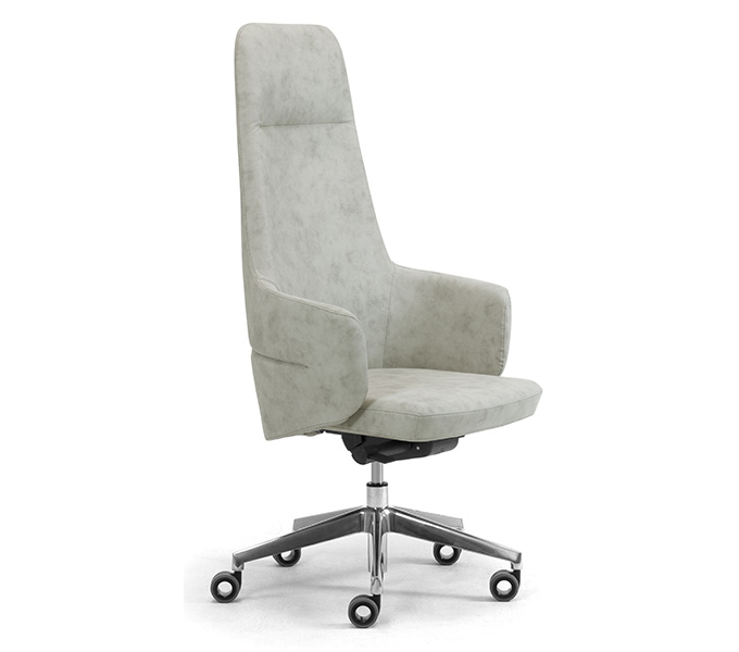 LEYFORM fauteuil de bureau haute OPERA 2900 (Cat. E - aluminium, acier chromé et tissu)