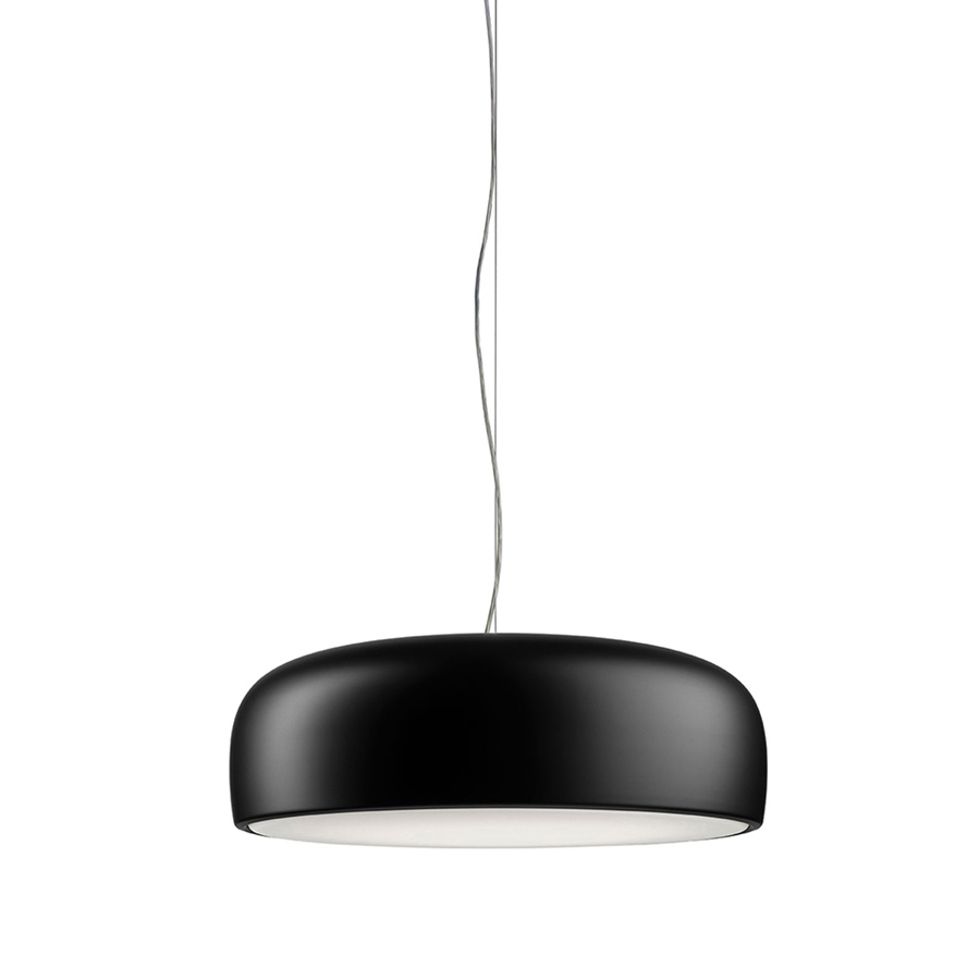 FLOS lampe à suspension SMITHFIELD PRO S à LED avec DIMMER DALI (Noir mat - Méthacrylate / aluminium
