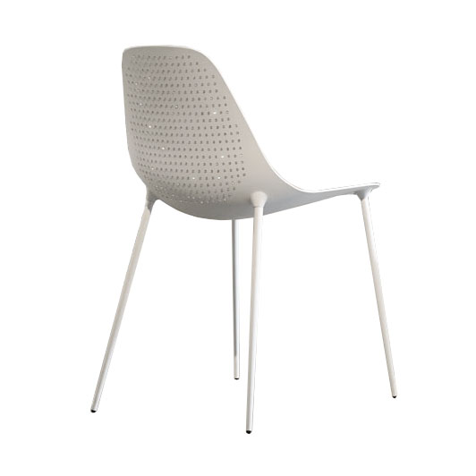 OPINION CIATTI chaise MAMMAMIA PUNK (blanc avec rivets chromés - Métal)