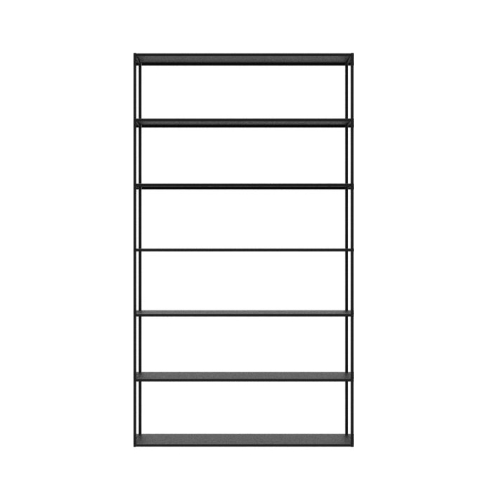 ZEUS bibliothèque murale EASY IRONY composition A (Noir cuivré sablé - Métal verni)