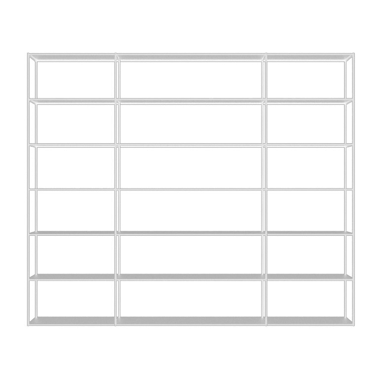 ZEUS bibliothèque murale EASY IRONY composition C (Blanc gaufré - Métal verni)