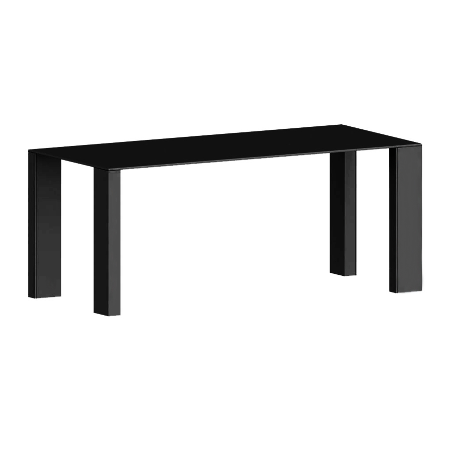 ZEUS table rectangulaire BIG GIM (L 200 cm - métal traité par phosphatation noir)
