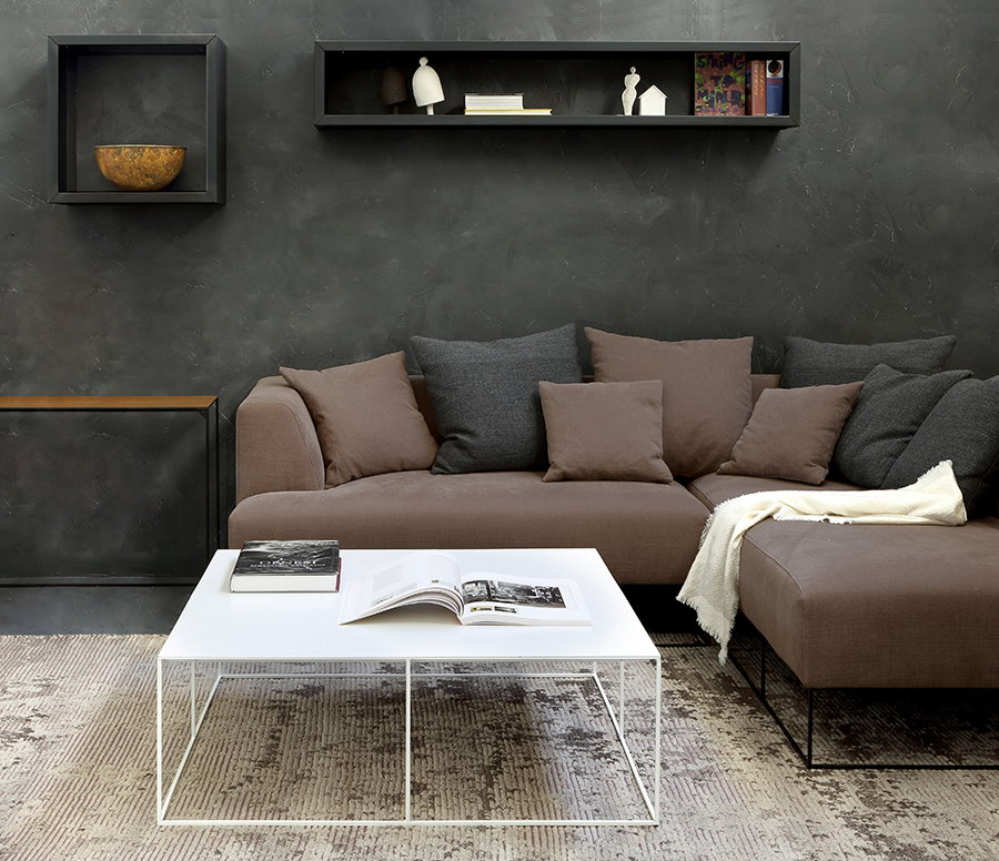 ZEUS table basse carré SLIM IRONY LOW TABLE