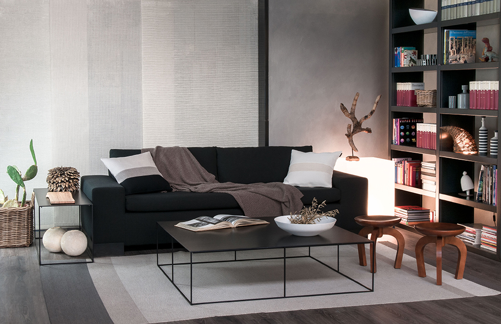 ZEUS table basse carré SLIM IRONY LOW TABLE