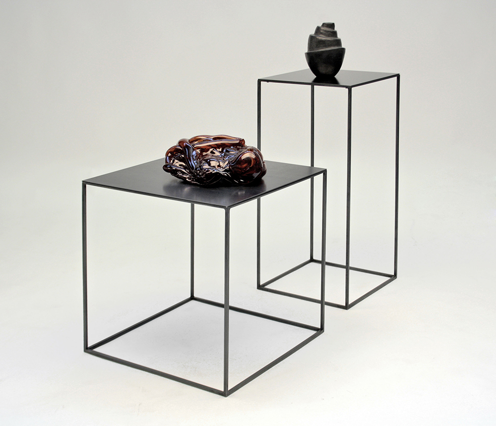 ZEUS table basse carré SLIM IRONY LOW TABLE 41 x 41 cm