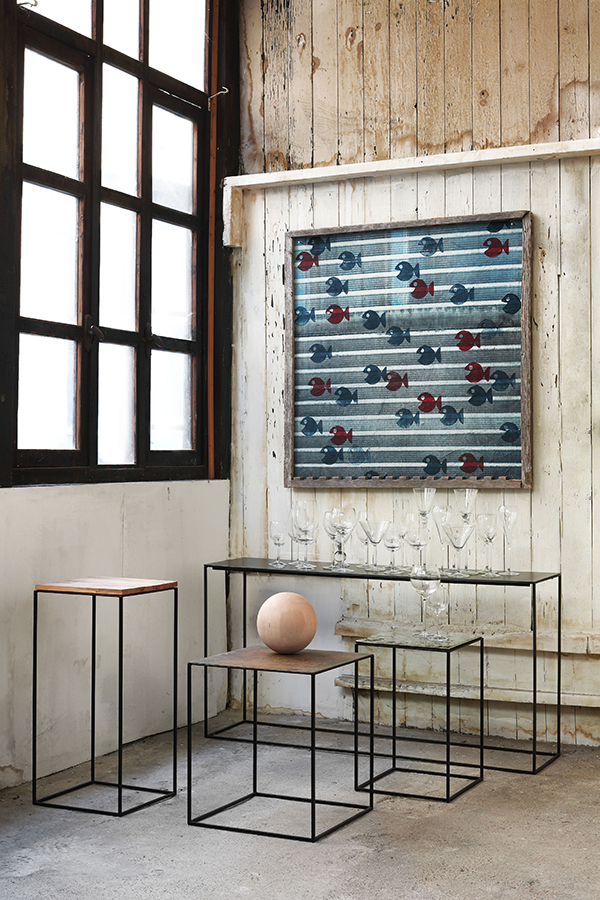 ZEUS table basse carré SLIM IRONY LOW TABLE 41 x 41 cm