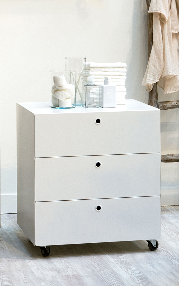 KRIPTONITE container on wheels with 3 drawers W 60 cm