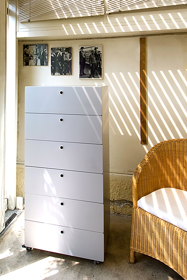 KRIPTONITE meuble à tiroirs sur roulettes 6 tiroirs L 60 cm