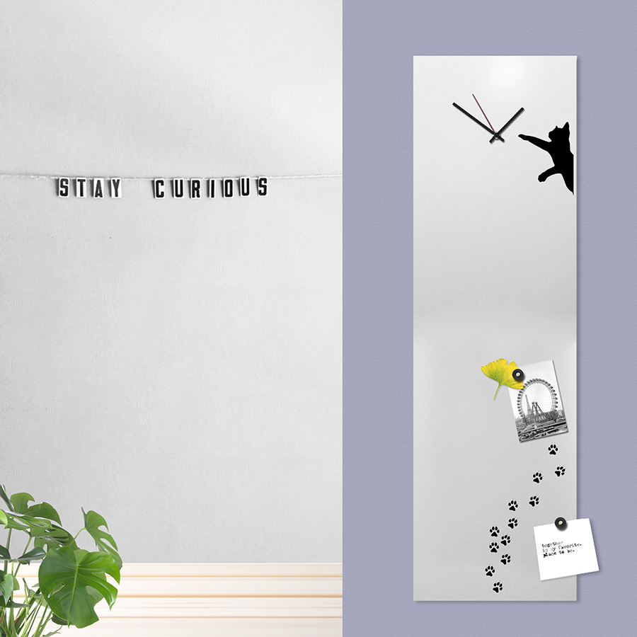 dESIGNoBJECT wall clock CAT CLOCK