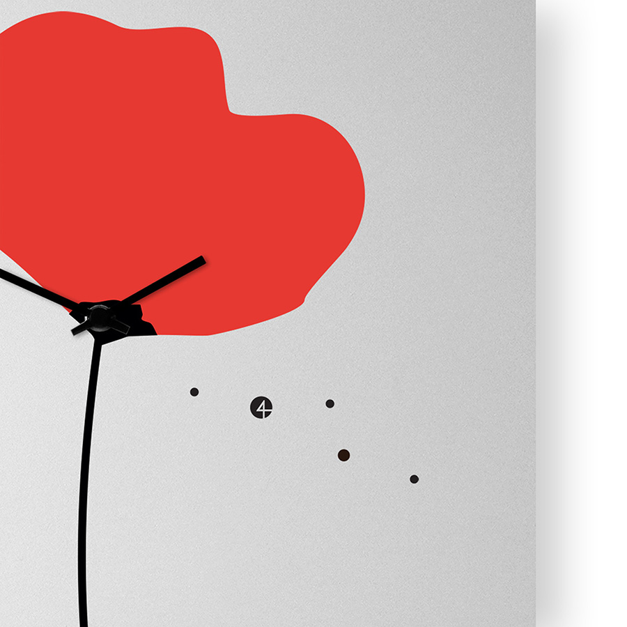 dESIGNoBJECT wall clock PAPAVERO