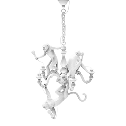 SELETTI lampe à suspension MONKEY CHANDELIER WHITE