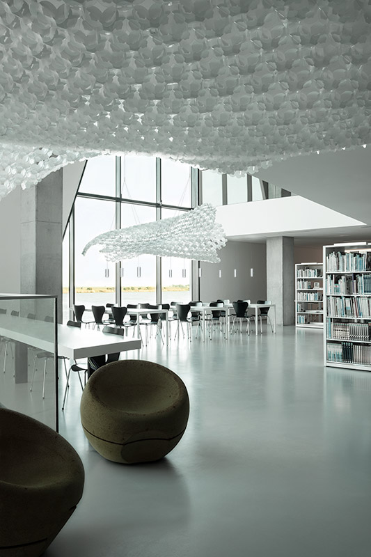 SLAMP lampe à suspension NUVEM composition de 7 modules blancs