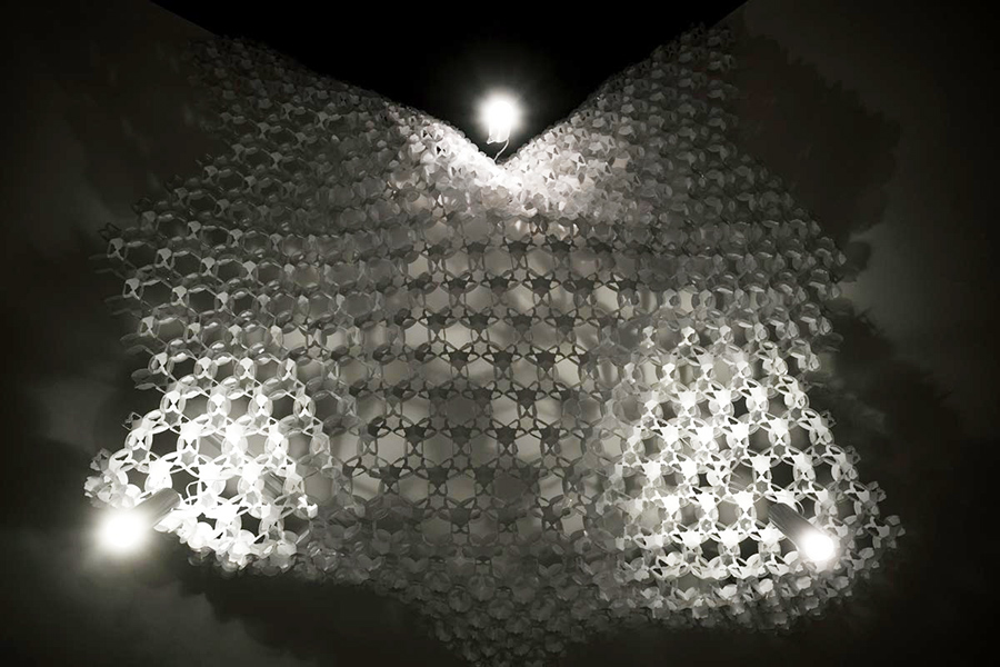 SLAMP lampe à suspension NUVEM composition de 7 modules blancs