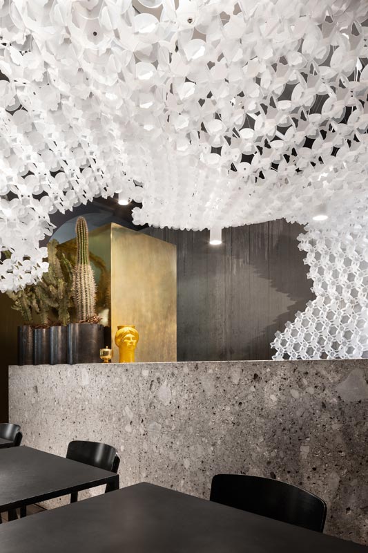 SLAMP lampe à suspension NUVEM composition de 7 modules blancs