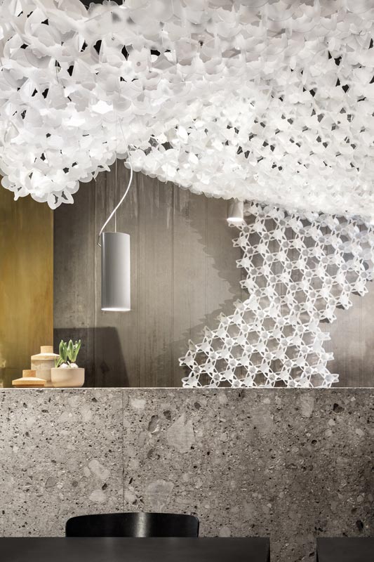 SLAMP lampe à suspension NUVEM composition de 7 modules blancs