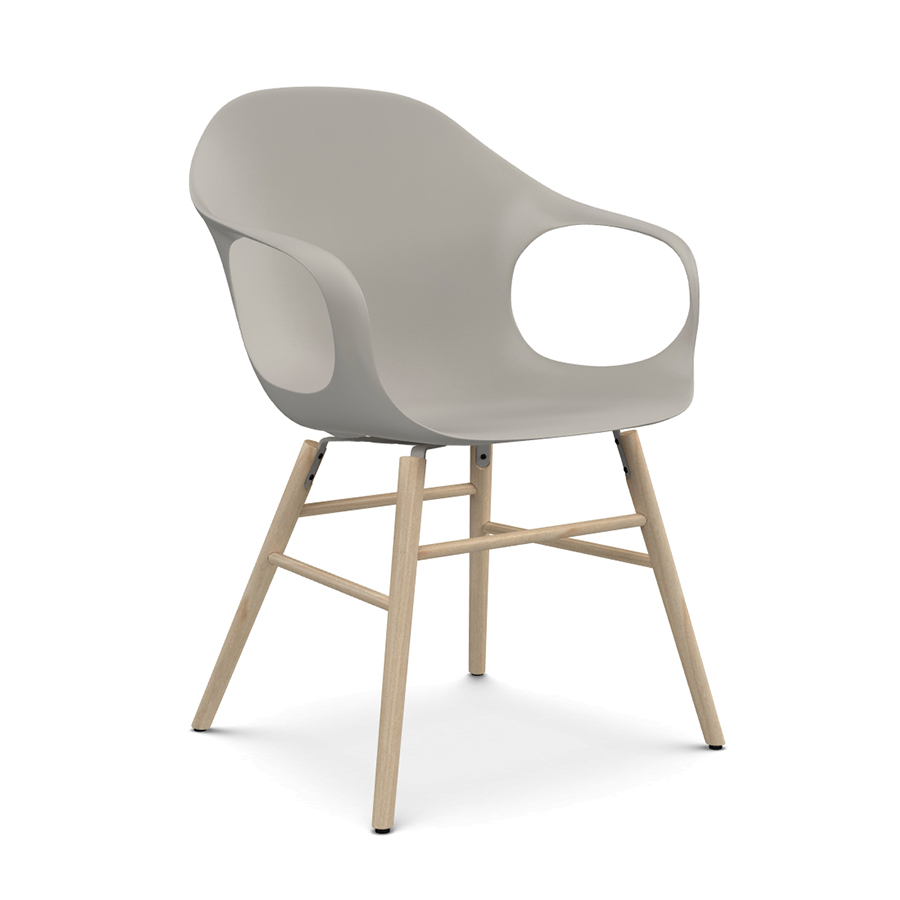 KRISTALIA fauteuil sur piètement bois ELEPHANT (Beige - bois de Hêtre et polyuréthane)