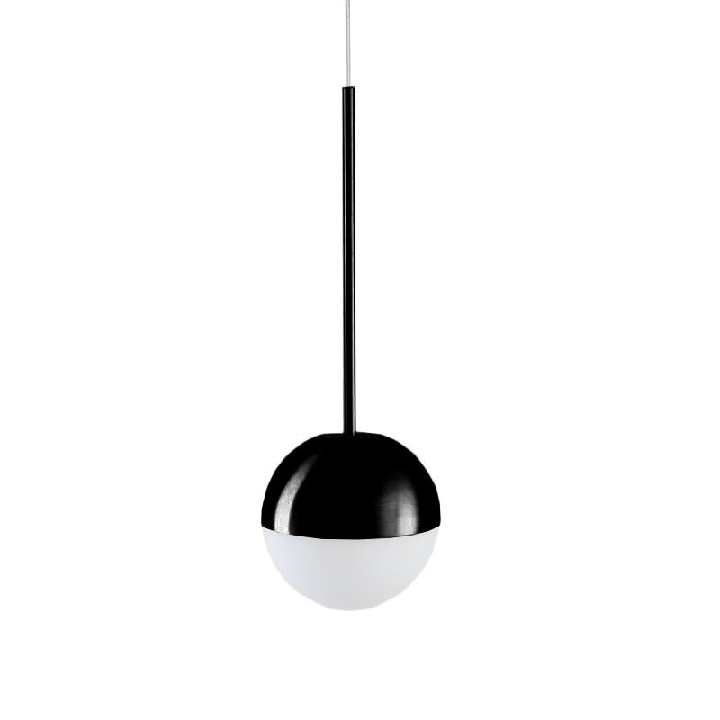 FONTANA ARTE lampe à suspension PALLINA (Noir - Verre soufflé satiné et métal galvanisé)