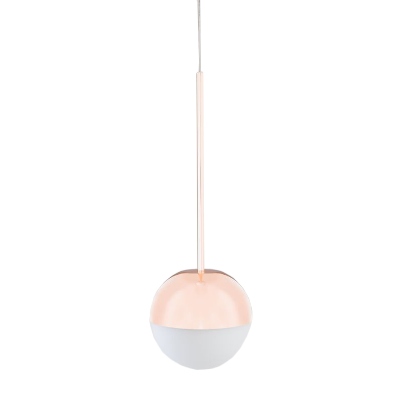FONTANA ARTE lampe à suspension PALLINA (Or rose - Verre soufflé satiné et métal galvanisé)