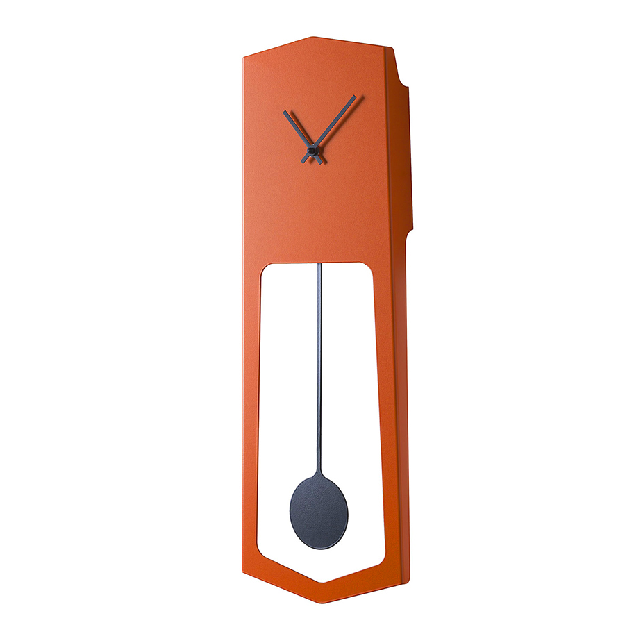 COVO horloge murale AIKA (Orange, aiguilles noires - Métal)