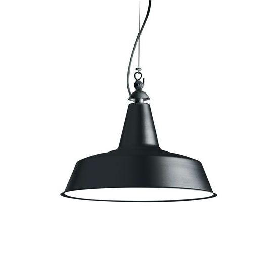 FONTANA ARTE lampe à suspension HUNA (Noir - Métal verni)