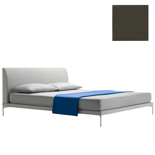 ZANOTTA lit deux personnes TALAMO avec pieds nickel satiné pour matelas 170 x 200 cm (0347 - Cat. 95