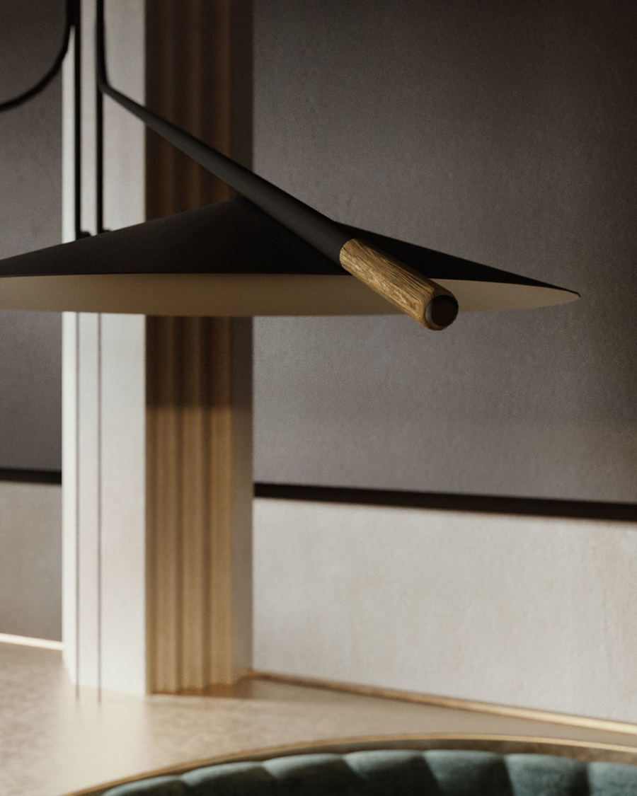 PENTA LIGHT lampe murale GLIFO avec le câble et touch dimmer