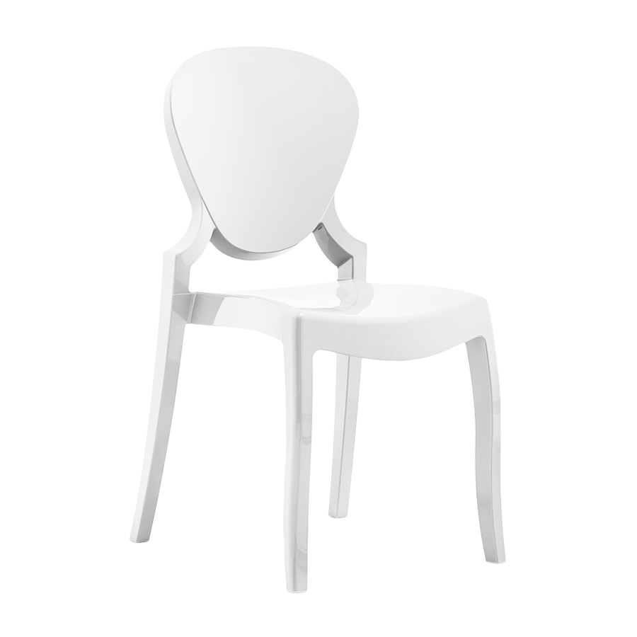 PEDRALI chaise QUEEN (Blanc - Polycarbonate)