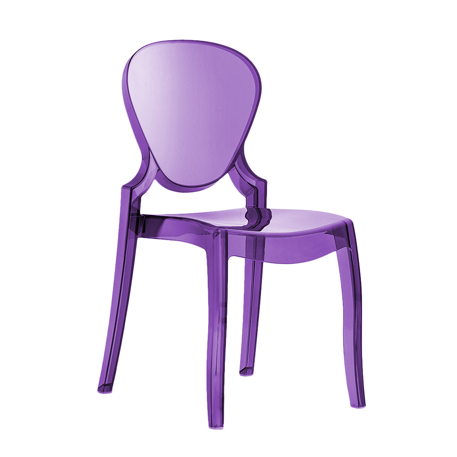 PEDRALI chaise QUEEN (Violet - Polycarbonate)