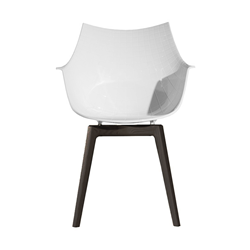 DRIADE armchair with wooden legs MERIDIANA