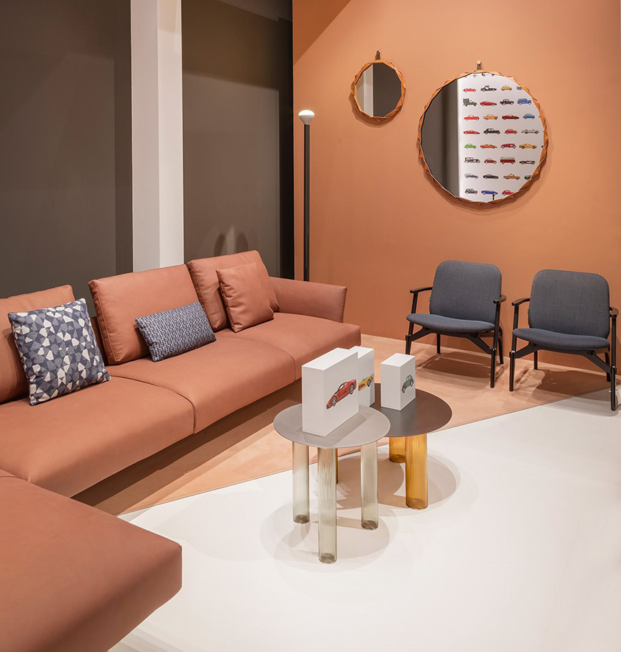 ZANOTTA table basse ronde ECHINO Ø 48 x H 44 cm