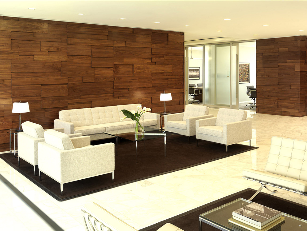 KNOLL sofa with 3 seaters FLORENCE in fabric