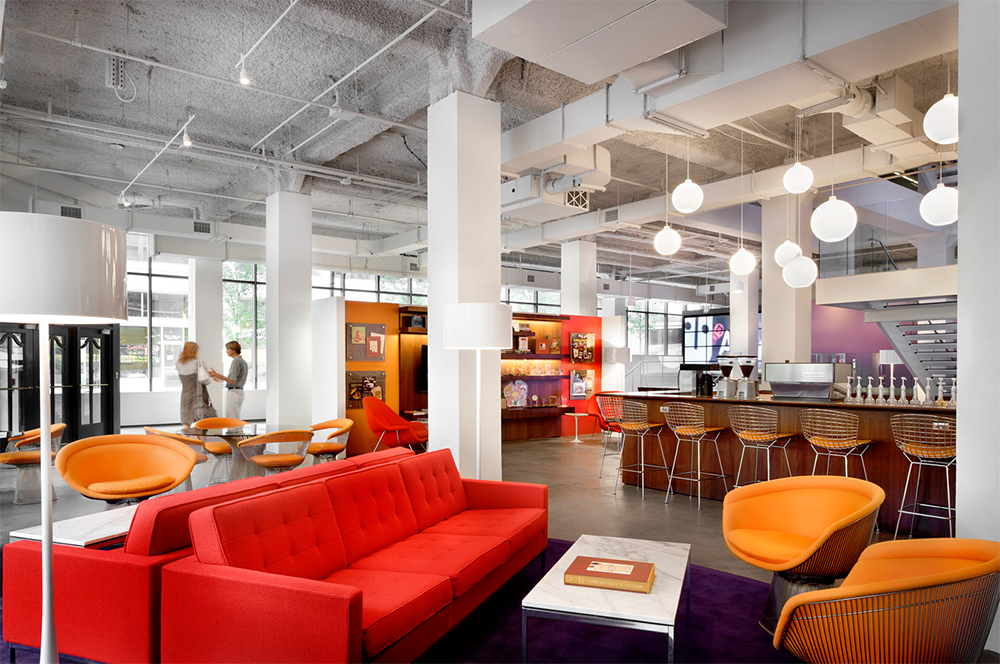 KNOLL sofa with 3 seaters FLORENCE in fabric