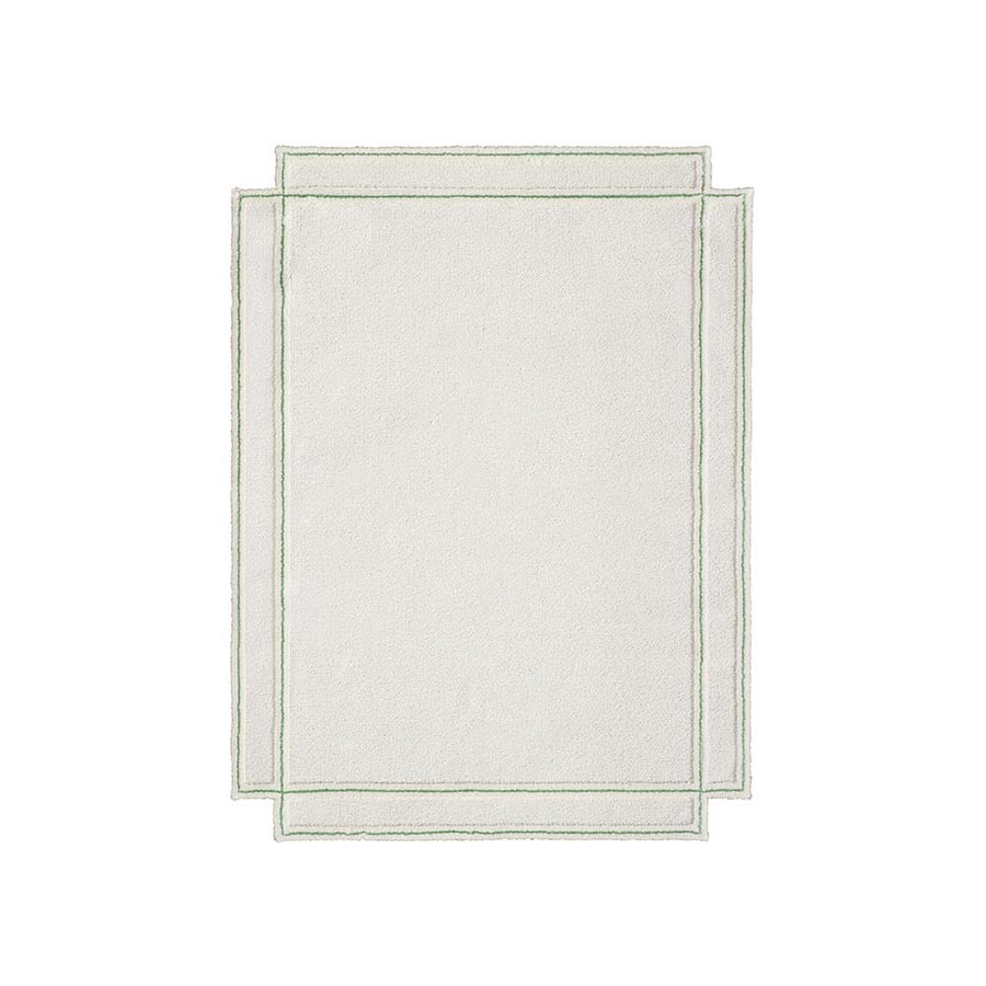 MAGIS tapis VOLENTIERI CORNICE 170 x 230 cm (Blanc glace - 97% lin et 3% viscose)