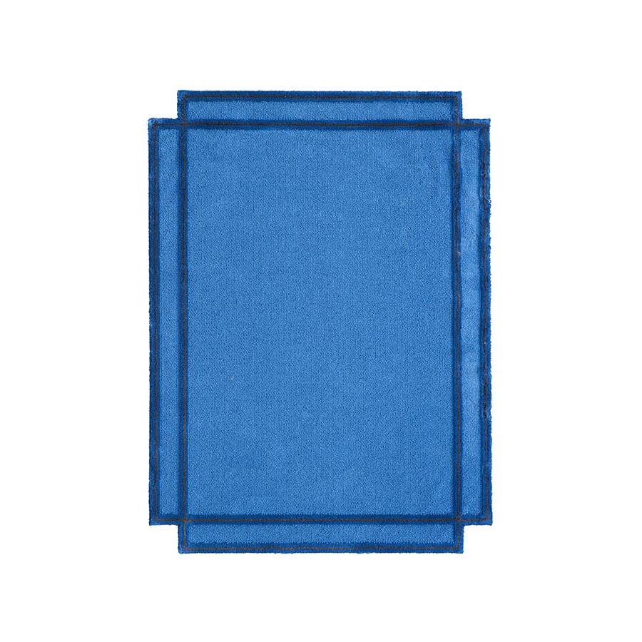 MAGIS tapis VOLENTIERI CORNICE 170 x 230 cm (Bleu - 97% lin et 3% viscose)