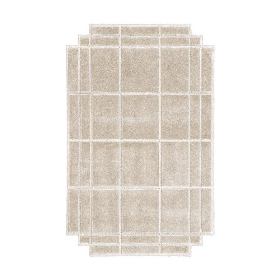 MAGIS tapis VOLENTIERI FINESTRA 200 x 340 cm (Blanc ivoire - 75% viscose et 25% lin)