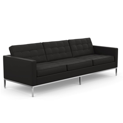 KNOLL sofa with 3 seaters FLORENCE in leather