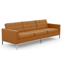 KNOLL sofa with 3 seaters FLORENCE in leather