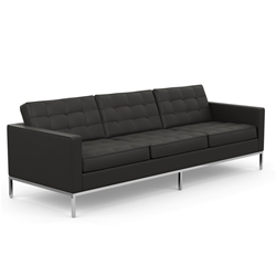 KNOLL sofa with 3 seaters FLORENCE in leather