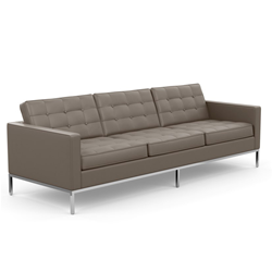 KNOLL sofa with 3 seaters FLORENCE in leather