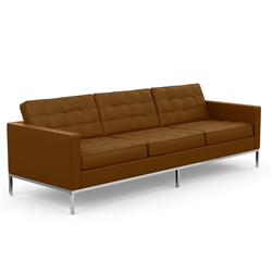 KNOLL sofa with 3 seaters FLORENCE in leather