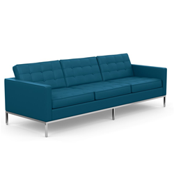 KNOLL sofa with 3 seaters FLORENCE in leather