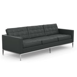 KNOLL sofa with 3 seaters FLORENCE in leather