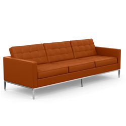 KNOLL sofa with 3 seaters FLORENCE in leather