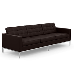 KNOLL sofa with 3 seaters FLORENCE in leather
