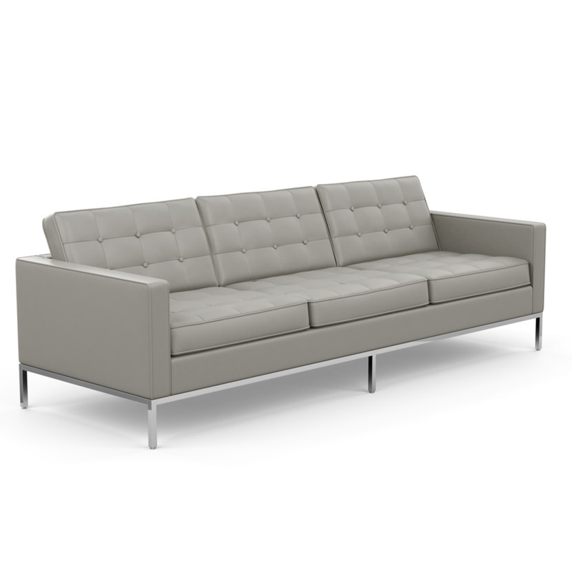 KNOLL canapé à 3 places FLORENCE en cuir (Sabrina Cannes - Revêtement Cat. Z et structure en acier c