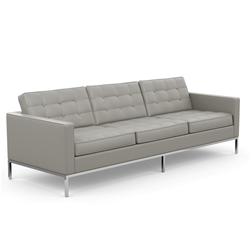 KNOLL sofa with 3 seaters FLORENCE in leather