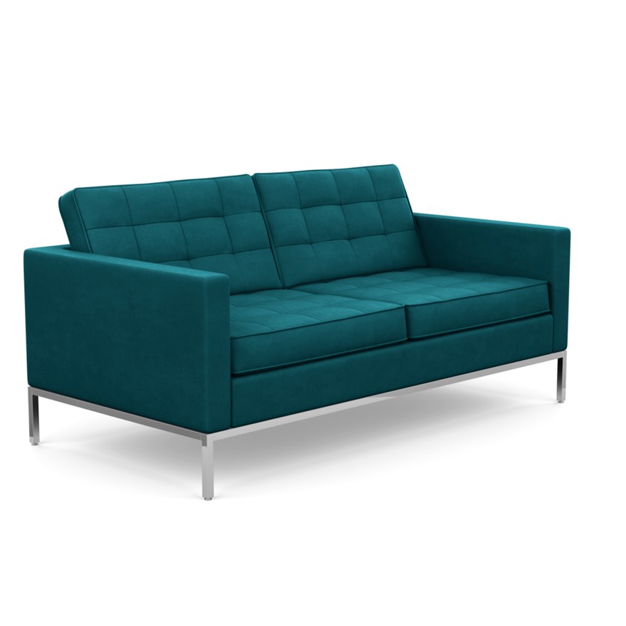 KNOLL canapé à 2 places FLORENCE en tissu (Ultrasuede Alpine - Revêtement Cat. A et structure en aci